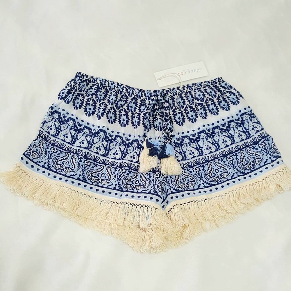 Cool Change Bohemian Fringe Shorts/ Swim Cover up
